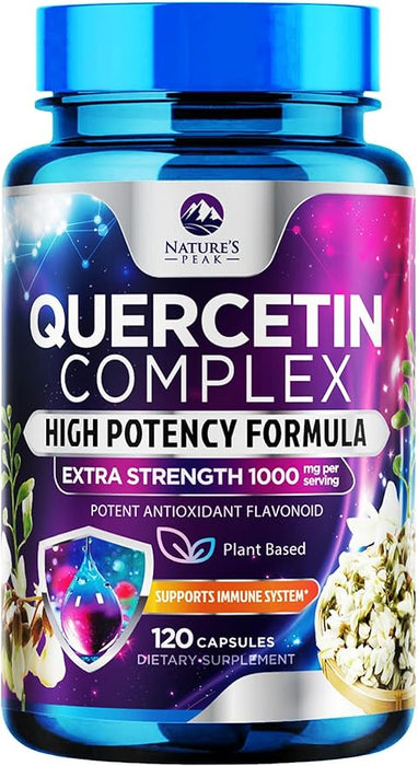 Quercetin with Bromelain 1000mg - Supports Immune Health, Extra Strength Quercetin 1000mg Supplement with Zinc & Bioflavonoids - Non-GMO, Vegan & Gluten Free