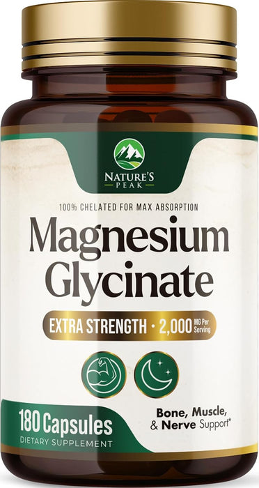 Magnesium Glycinate 500mg – 180 Tablets