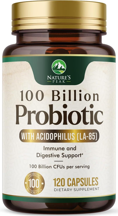 Probiotics for Digestive Health - 120 Billion CFU Guaranteed with Diverse Strains for Women's Vaginal & Urinary Health & Daily Immune Support, Nature's Acidophilus Probiotic Supplement - 120 Count
