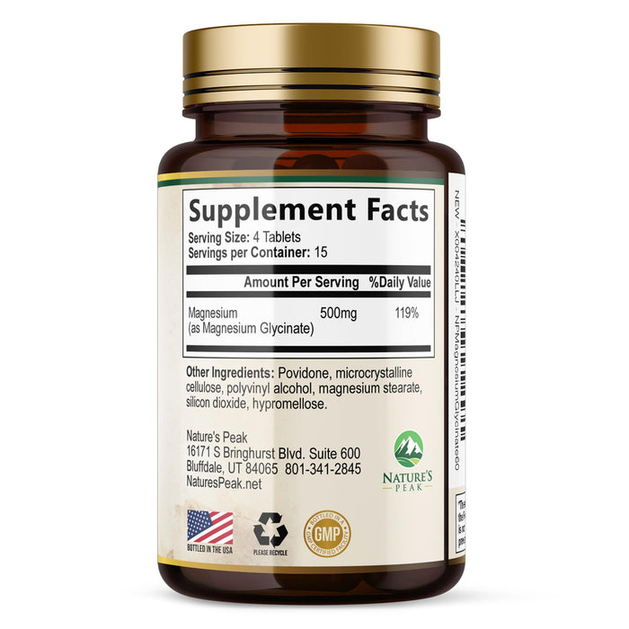 Magnesium Glycinate 500 mg – 60 Count