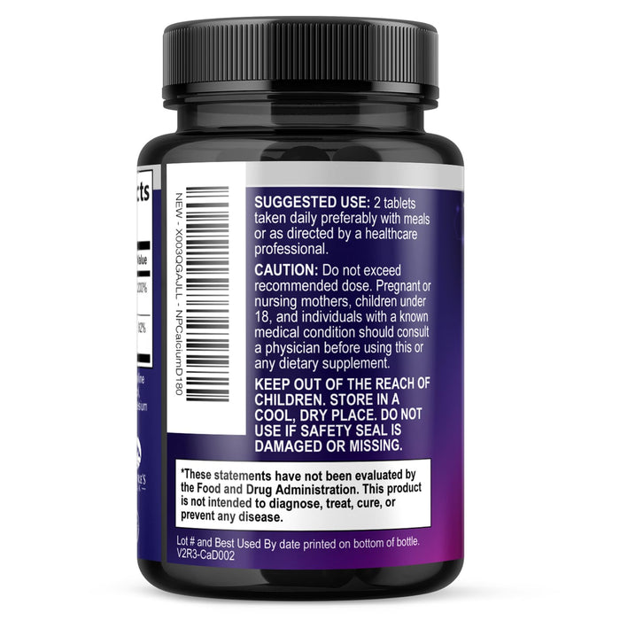 Calcium 1200 mg + Vitamin D3 – 180 Count