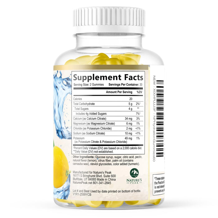 Hydration Electrolyte Gummies – 60 Gummies