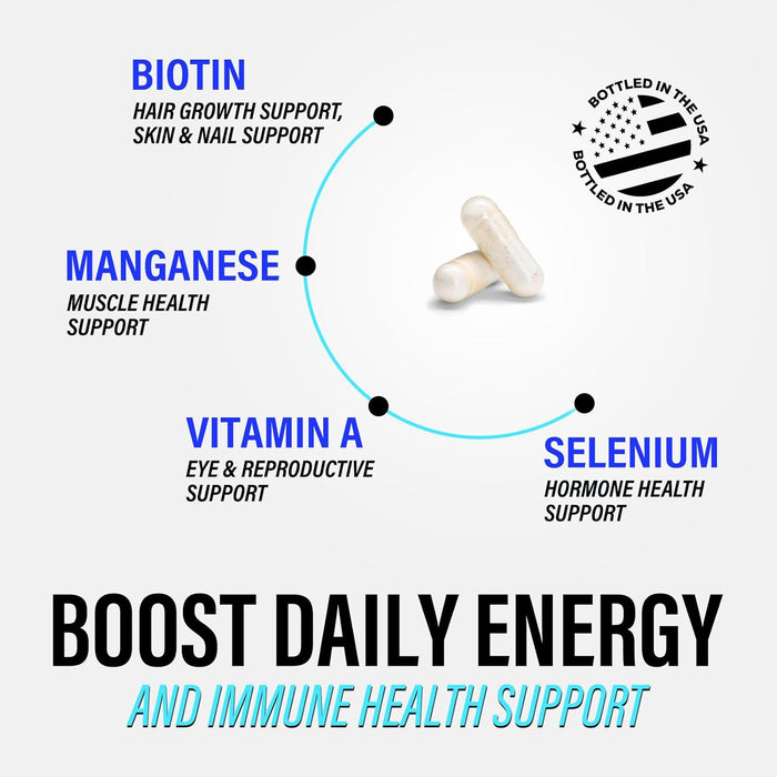 Men's Multivitamins Supplement - Complete Daily Multivitamin for Men with Vitamin B12, A, C, D, E, Zinc, Calcium, Iron, Folate - Immune Health & Energy Support - High Potency & Non-GMO - 60 Capsules