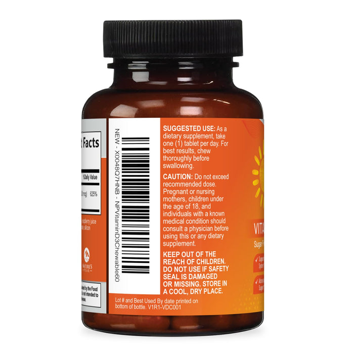 Vitamin D3 5000 IU (125 mcg) – 60 Count