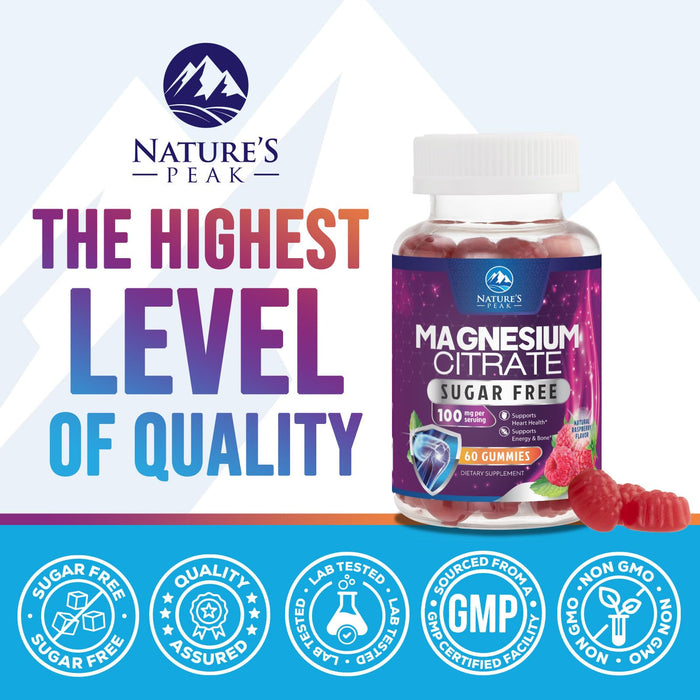 Magnesium Citrate Gummies Sugar-Free - 60 Gummies