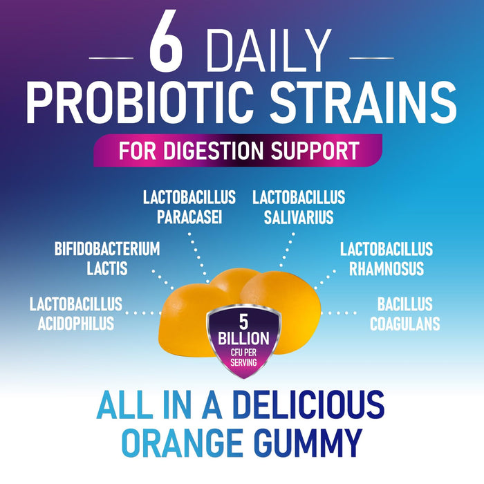 Daily Probiotic Gummies – 5 Billion CFU – 60 Count