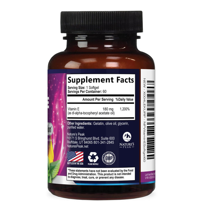 E Vitamin – 180mg – 60 Count