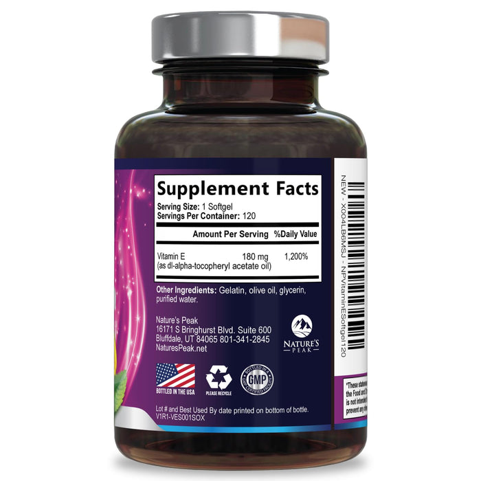 E Vitamin – 180mg – 120 Count