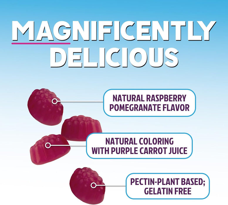Magnesium Gummy - High Absorption Magnesium Citrate Supplement for Stress Support for Adults & Kids - Calm Magnesium Gummies Dietary Supplements - Bone Support & Heart Support - 60 Gummies