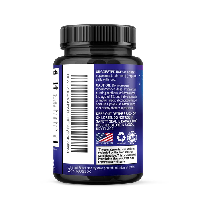 Daily Probiotics and Prebiotics 60 Billion CFU – 60 Count
