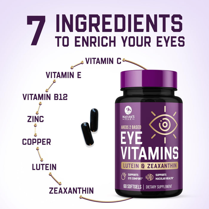 Eye Vitamins with Lutein & Zeaxanthin – 60 Count