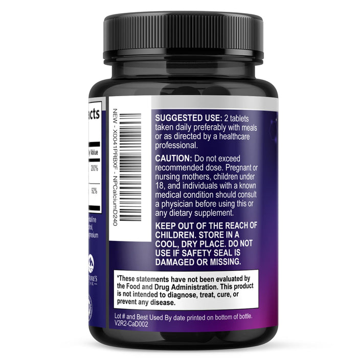 Calcium 1200 mg + Vitamin D3 – 240 Count