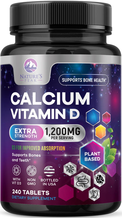 Calcium 1200 mg + Vitamin D3 – 240 Count