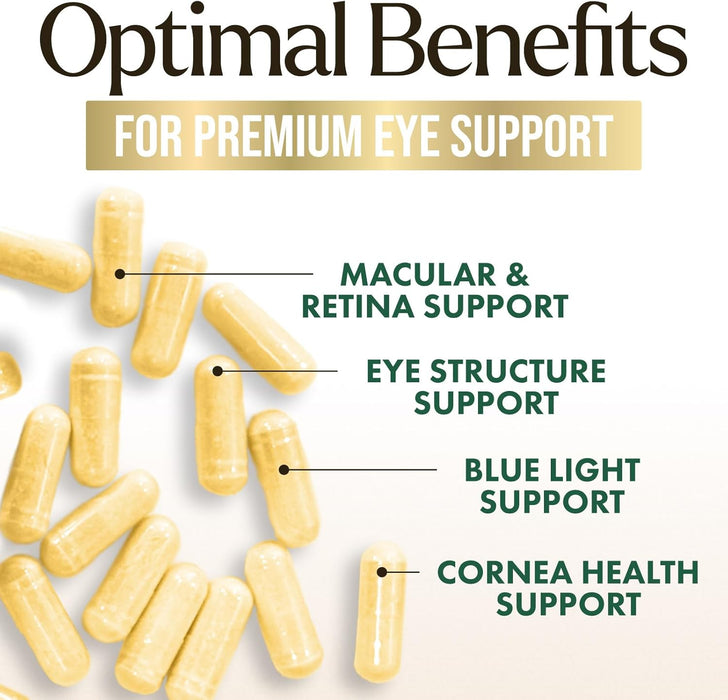 Eye Vitamins - Eye Vitamin and Mineral Supplement with Zeaxanthin, Lutein, Vitamin C, E, and Zinc - Eyes Health Supplement - Support for Eye Strain and Vision for Adults 40 and 50 Plus