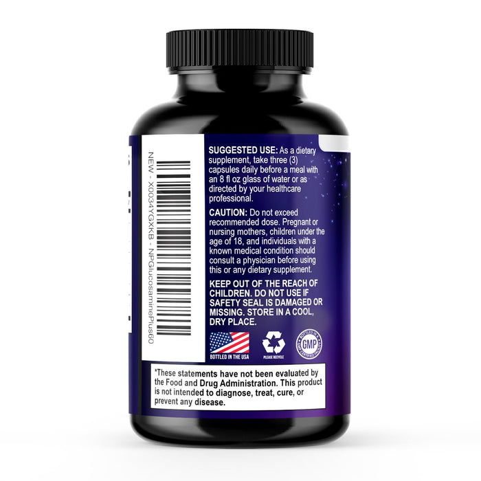 Glucosamine + Chondroitin + Turmeric 2100mg with Boswellia & Bromelain – 60 Count