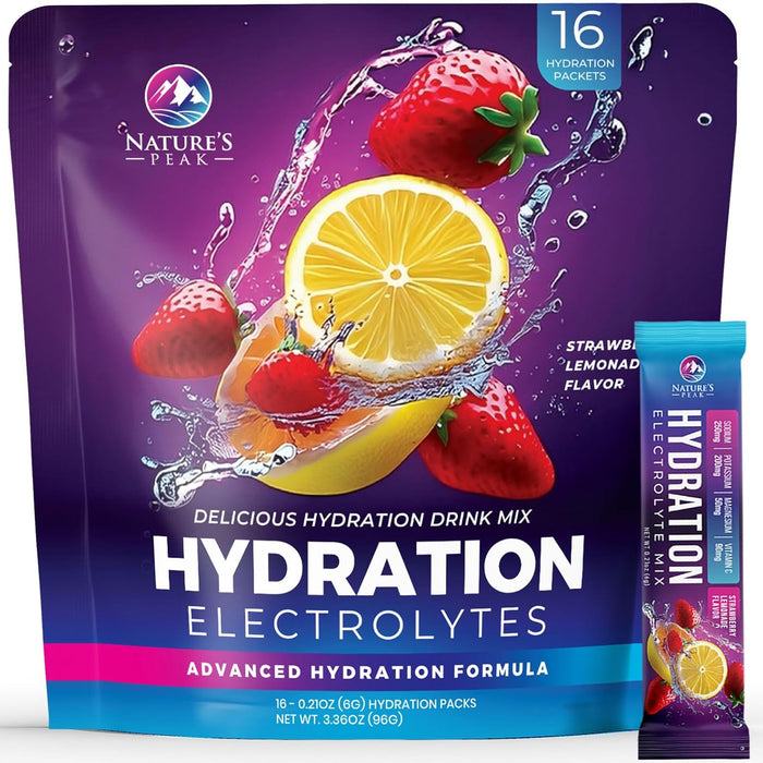 Liquid Replenisher Daily Electrolyte Drink Mix – Hydration Packets with 6 Electrolytes & Minerals, Keto Friendly Pack, Vegan, Nature's Non-GMO & Sugar-Free Electrolyte Powder