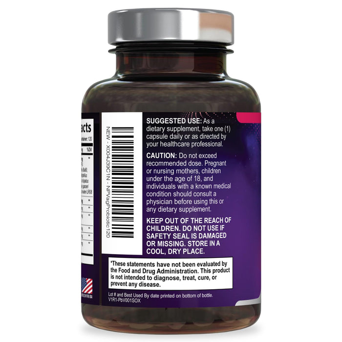 Vaginal Probiotics for Women pH Balance with Prebiotics 50 Billion CFU – 120 Count