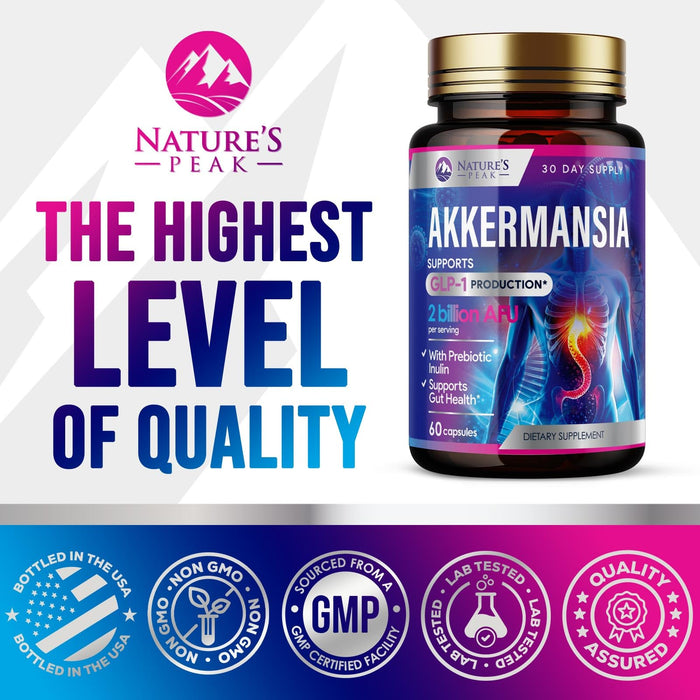 Akkermansia Probiotic with Prebiotic Fiber – 60 Count