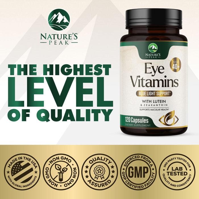 Eye Vitamins with Lutein & Zeaxanthin – 120 Count