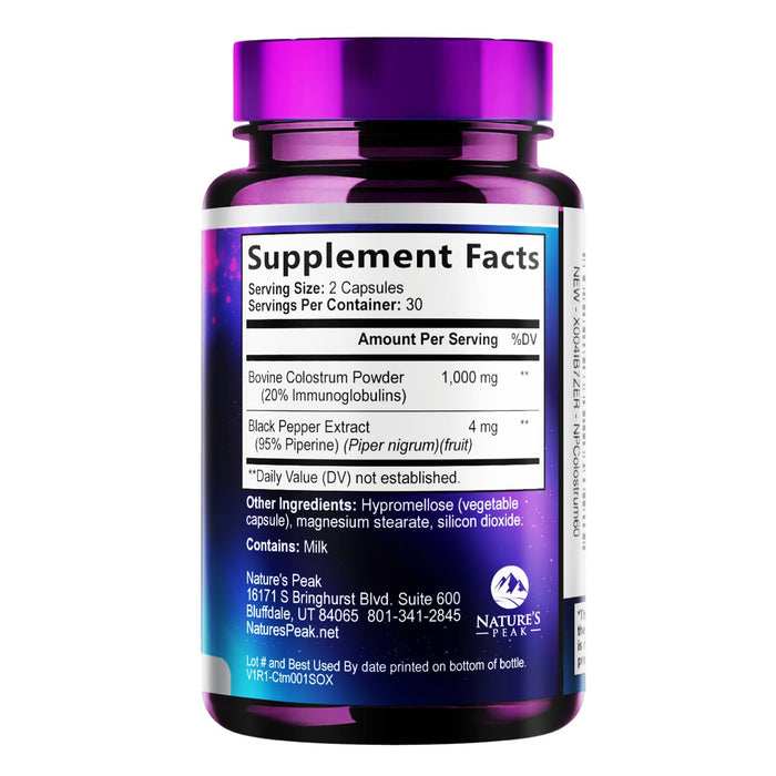 Colostrum 1000mg 20% Immunoglobulins – 60 Count
