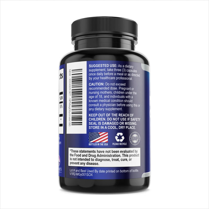 Magnesium Glycinate 250mg – 180 Count