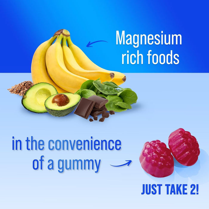 Magnesium Gummy - High Absorption Magnesium Citrate Supplement for Stress Support for Adults & Kids - Calm Magnesium Gummies Dietary Supplements - Bone Support & Heart Support