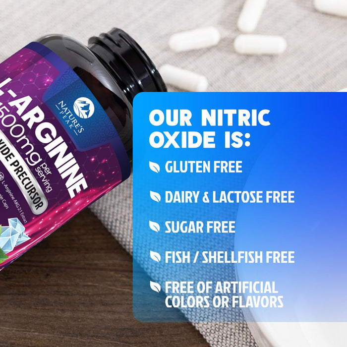 Nitric Oxide Formula with L-Arginine – 1000mg – 60 Count