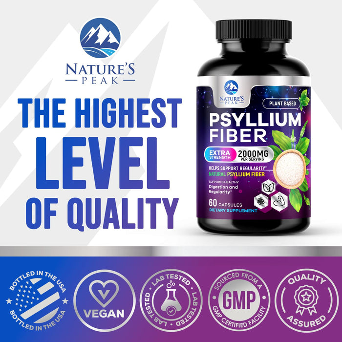 Psyllium Fiber 1500mg – 60 Count
