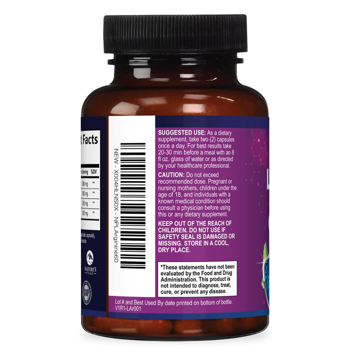 Nitric Oxide Formula with L-Arginine – 1000mg – 60 Count