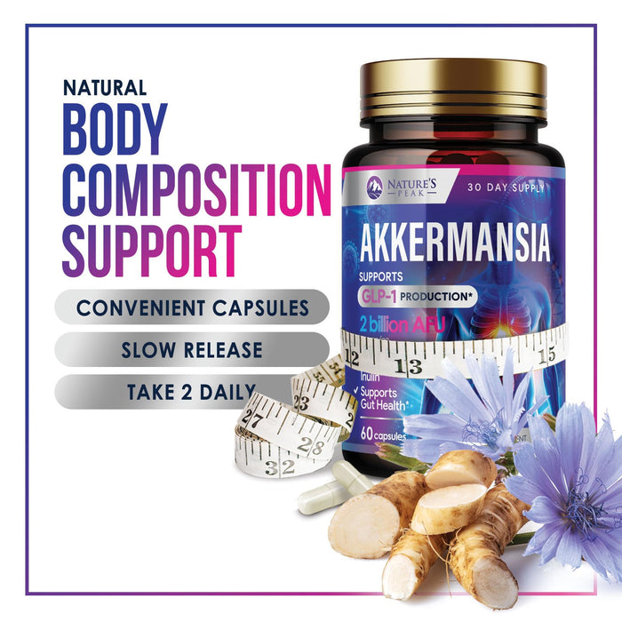 Akkermansia Probiotic with Prebiotic Fiber – 60 Count