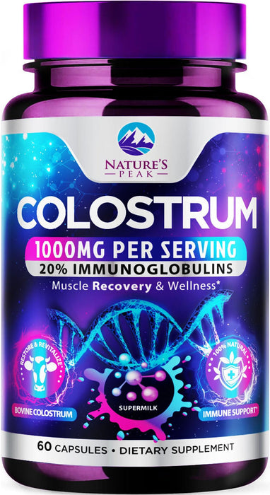 Colostrum 1000mg 20% Immunoglobulins – 60 Count