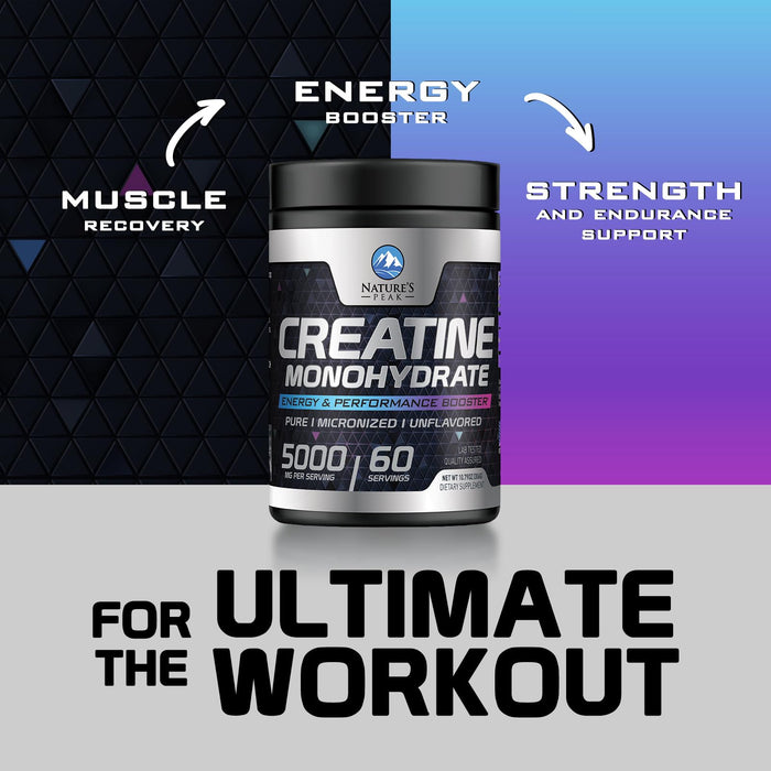 Micronized Creatine Monohydrate Powder 5000mg Per Serv (5g) – 60 Servings