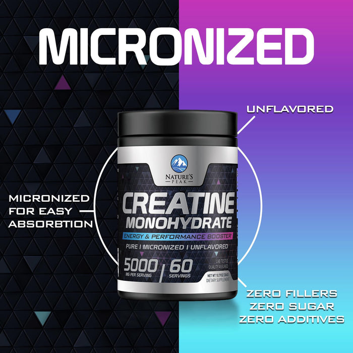 Micronized Creatine Monohydrate Powder 5000mg Per Serv (5g) – 60 Servings