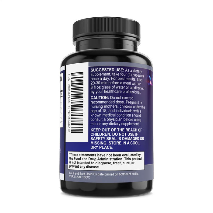 Nitric Oxide Formula with L-Arginine + Citrulline – 3000mg – 120 Count