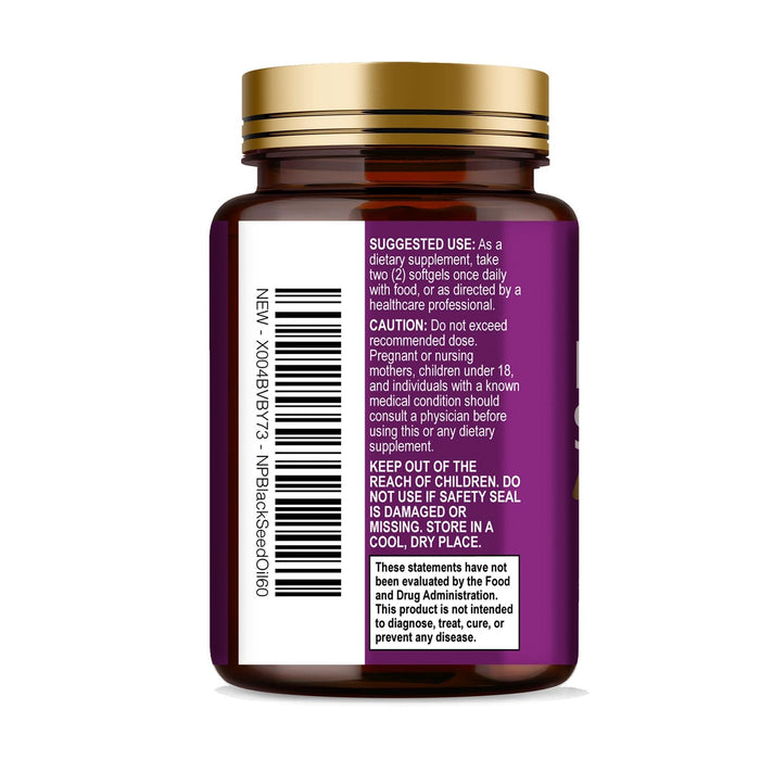 Black Seed Oil Softgels 1000mg – 60 Count