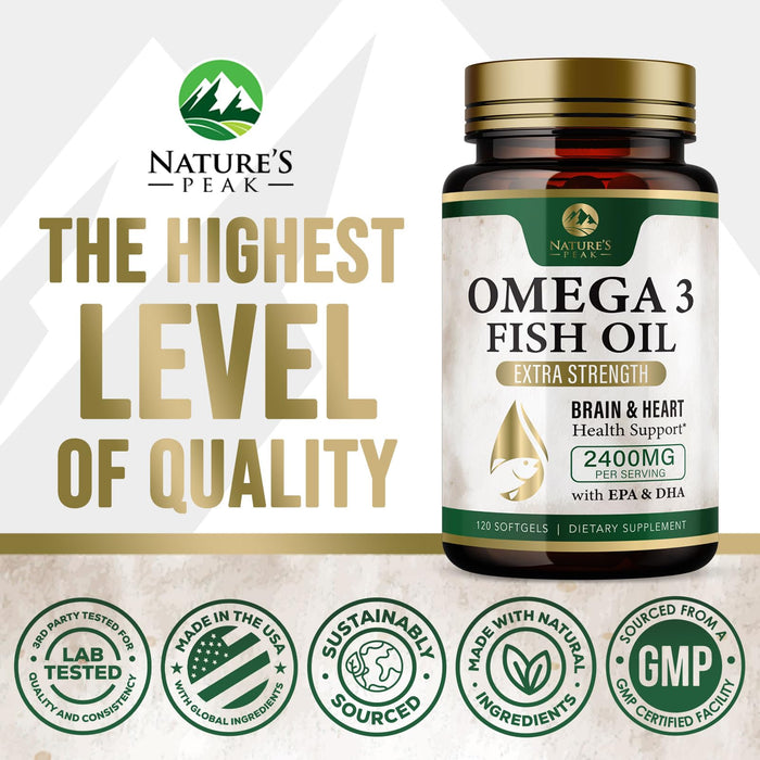 Omega-3 Fish Oil – 2400mg – 120 Count