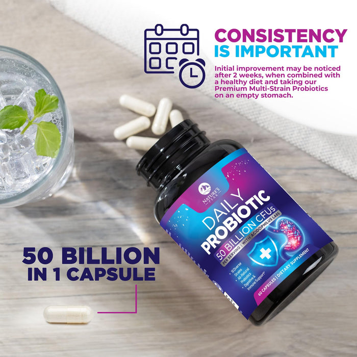 Daily Probiotics and Prebiotics 60 Billion CFU – 60 Count