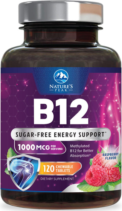 Vitamin B12 1000 mcg (Methylcobalamin) Super B 12 Complex 120 Day Supply