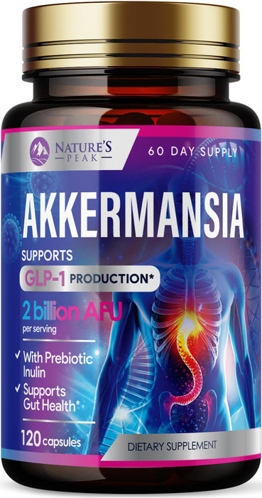 Akkermansia Probiotic with Prebiotic Fiber – 60 Count