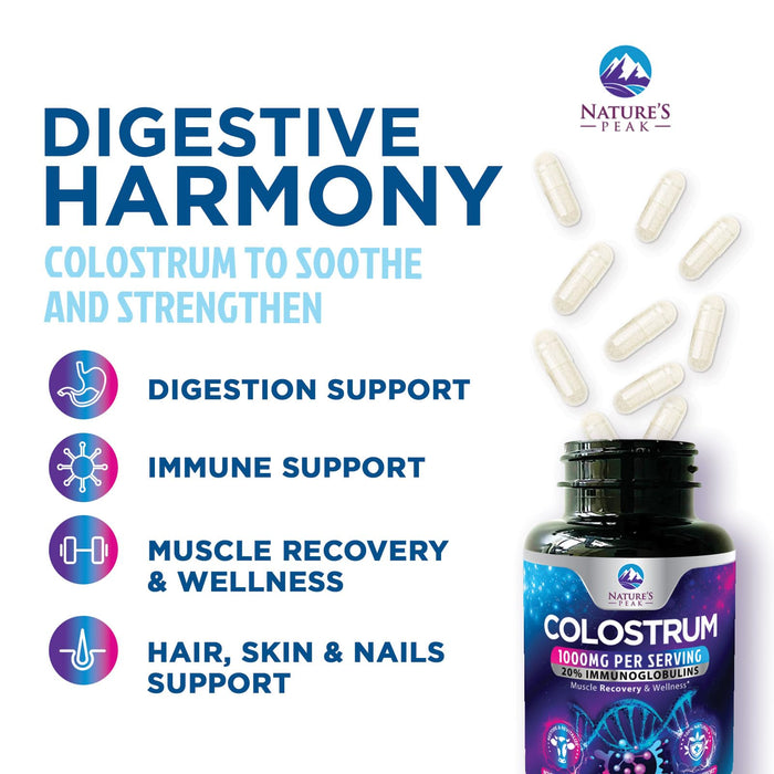 Colostrum 1000mg 20% Immunoglobulins – 60 Count