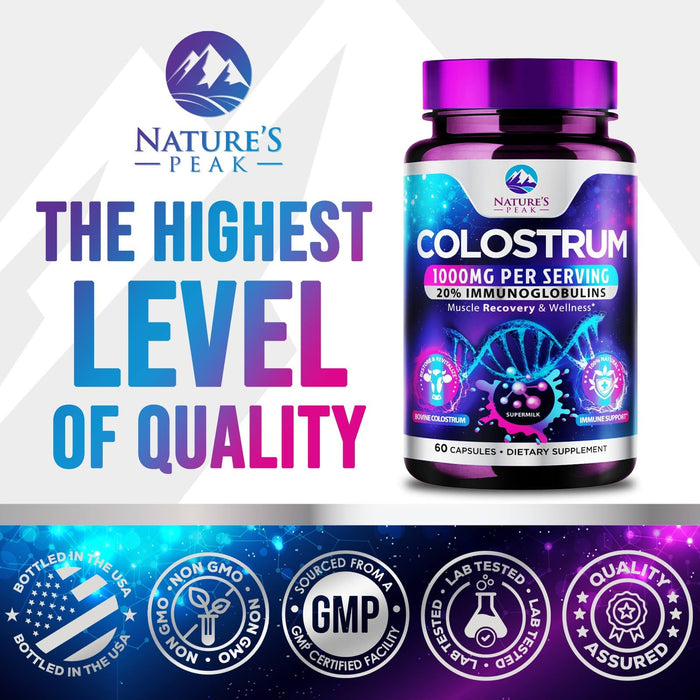 Colostrum 1000mg 20% Immunoglobulins – 60 Count