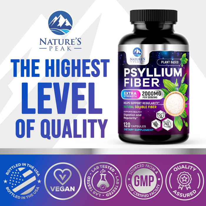 Psyllium Fiber 1500mg – 120 Count