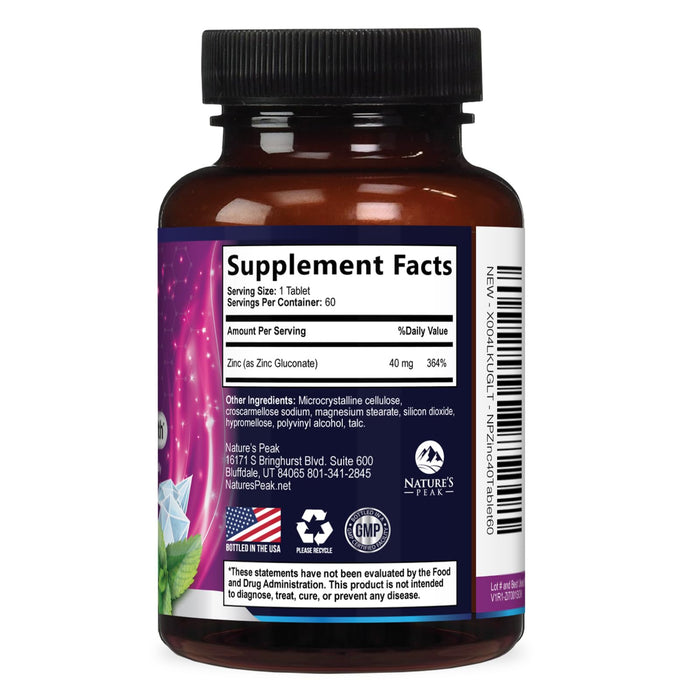 Zinc 40mg - 60 Day Supply