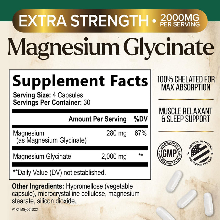 Magnesium Glycinate 500 mg – 120 Count