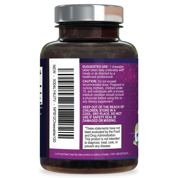 Vitamin B12 1000 mcg (Methylcobalamin) Super B 12 Complex 120 Day Supply