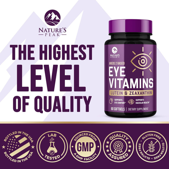 Eye Vitamins with Lutein & Zeaxanthin – 60 Count