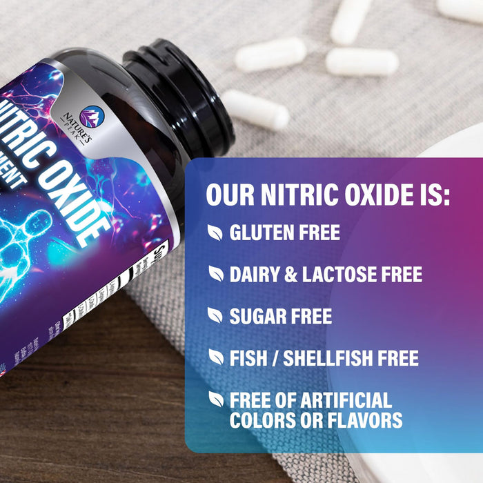 Nitric Oxide Formula with L-Arginine + Citrulline – 3000mg – 60 Count