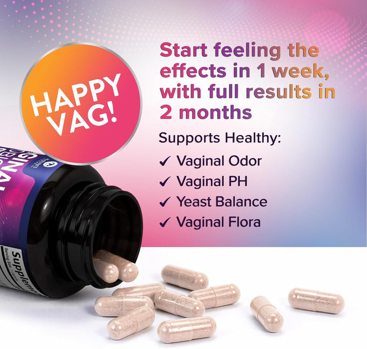 Vaginal Probiotics for Women pH Balance with Prebiotics, 50 Billion CFU, 10 Probiotic Strains, Cranberry, D-Mannose & XOS - Healthy Vaginal Odor & Flora, UT & Feminine Digestive Health - 120 Count
