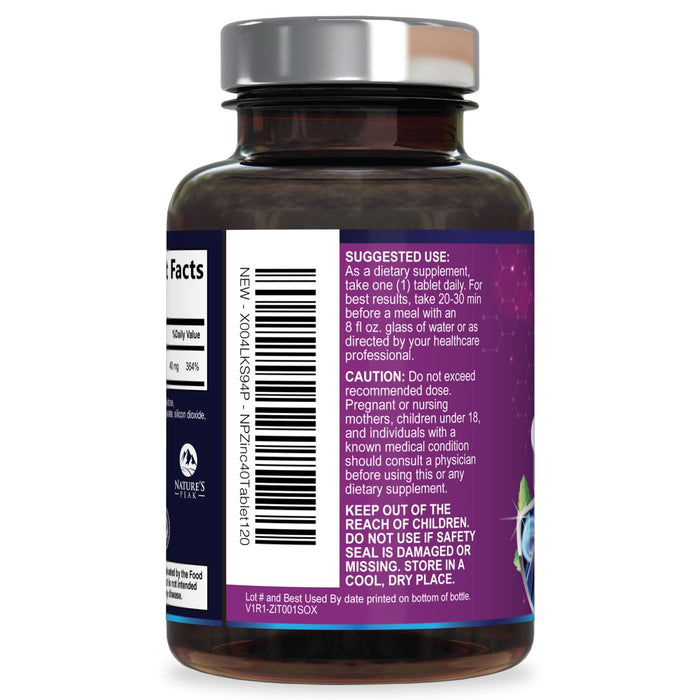 Zinc 40mg – 120 Tablets