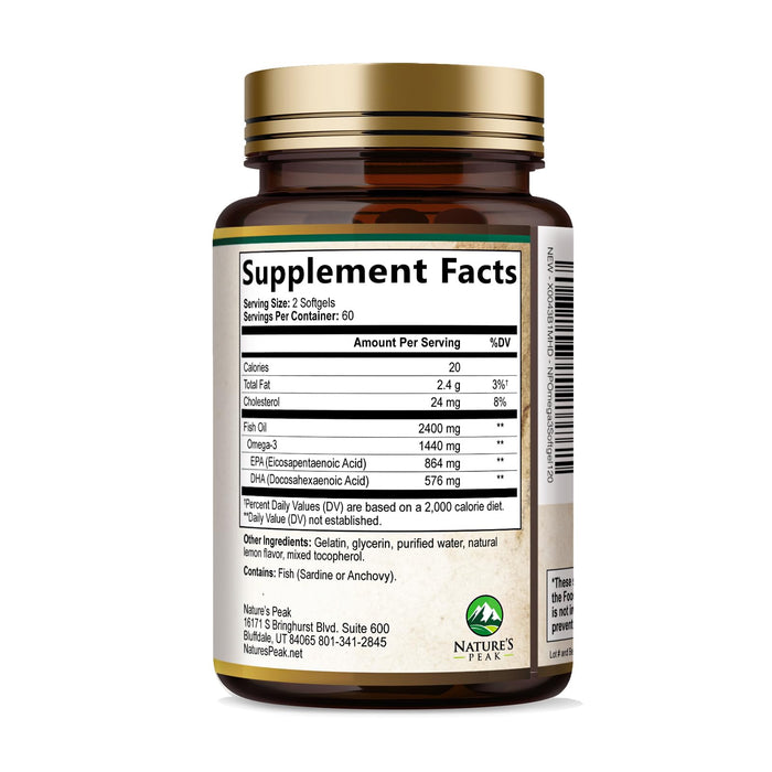 Omega-3 Fish Oil – 2400mg – 120 Count